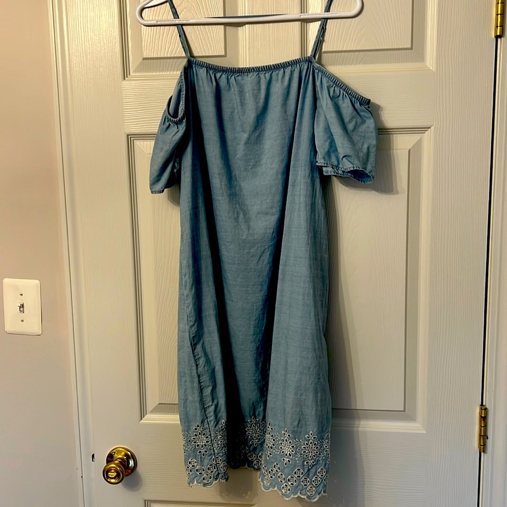 Old Navy off the shoulder dress Small blue